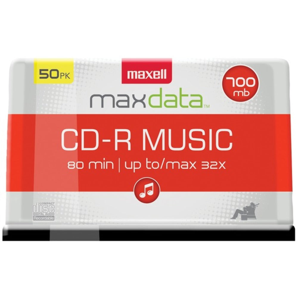 Maxell 625156 - CDR80MU50PK 80-Minute Music CD-Rs (50-ct Spindle) - GadgetSourceUSA