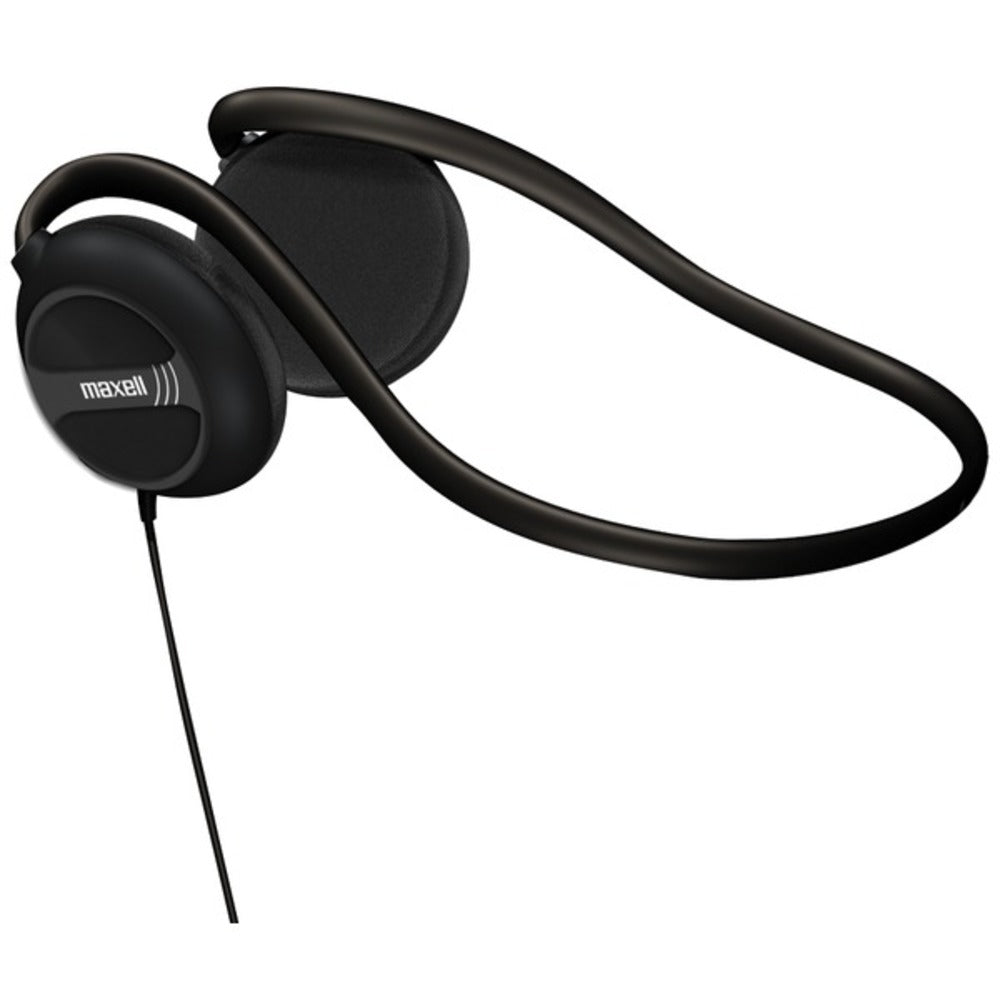 Maxell 190316 Neckband Stereo On-Ear Headphones with Swivel Earcups - GadgetSourceUSA