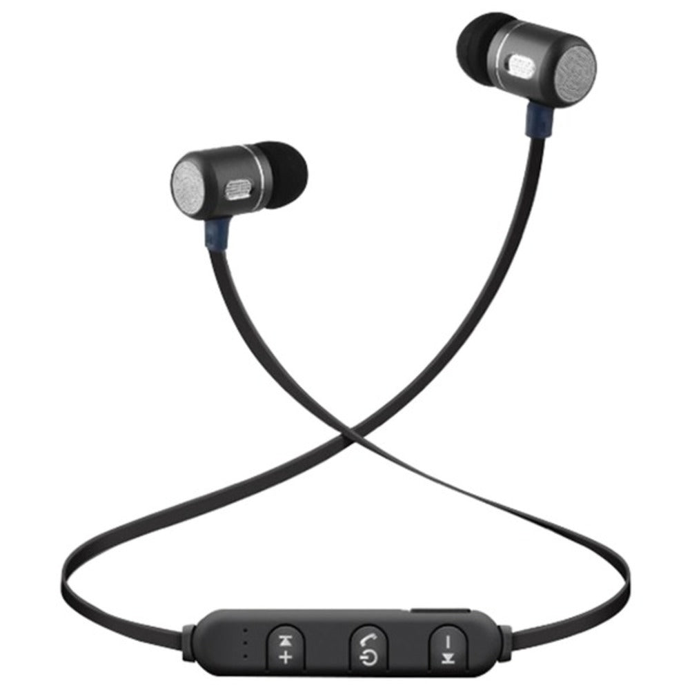 Naxa NE-966 Bluetooth Isolation Earphones with Metal Magnet, Microphone and Remote - GadgetSourceUSA