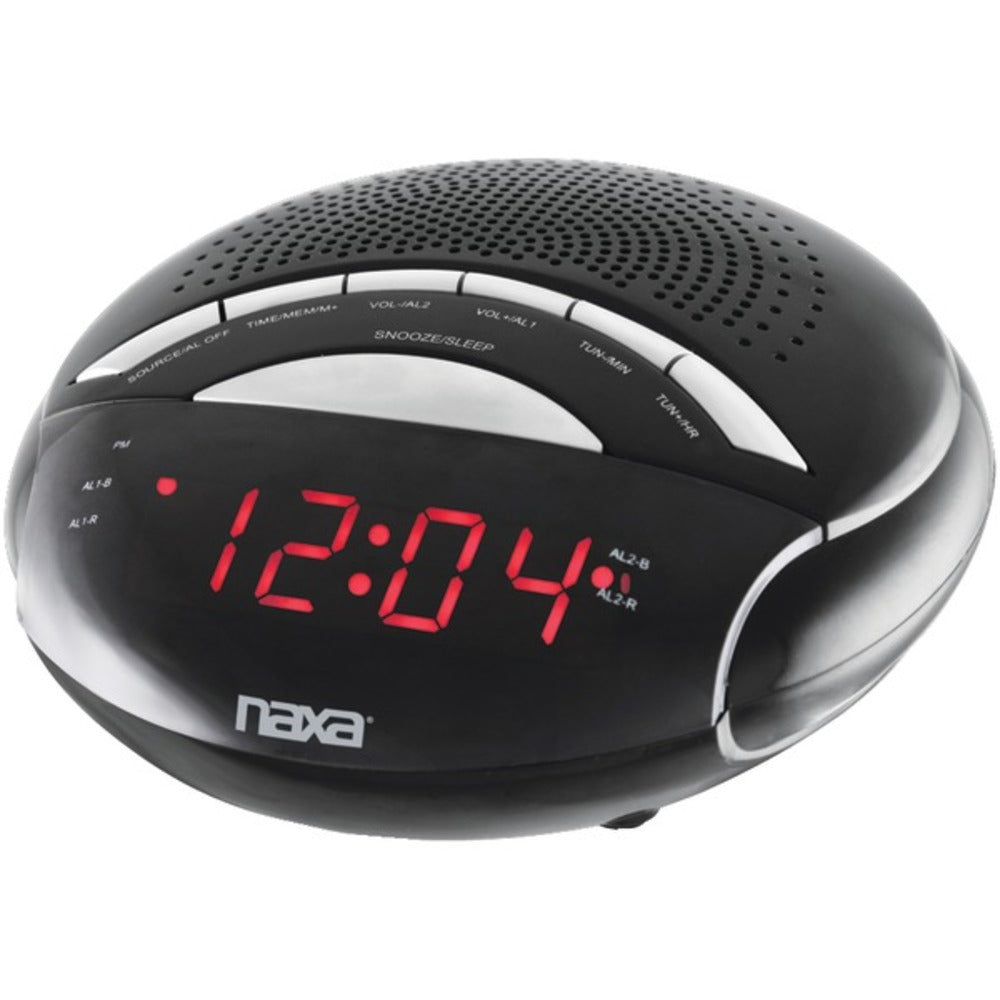 Naxa NRC170 Digital Alarm Clock with AM/FM Radio - GadgetSourceUSA
