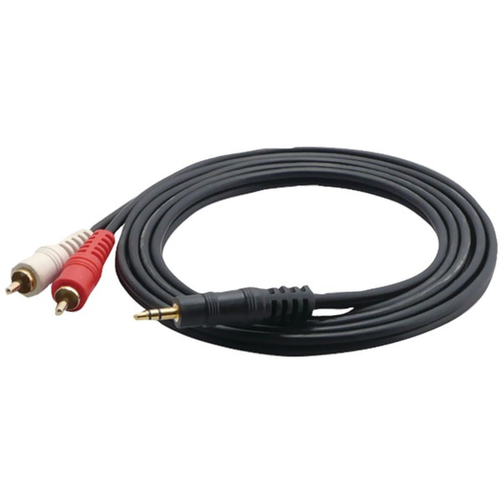 Pyle Pro PCBL42FT6 12-Gauge Dual RCA Males to 3.5mm Stereo Male Y-Cable, 6ft - GadgetSourceUSA