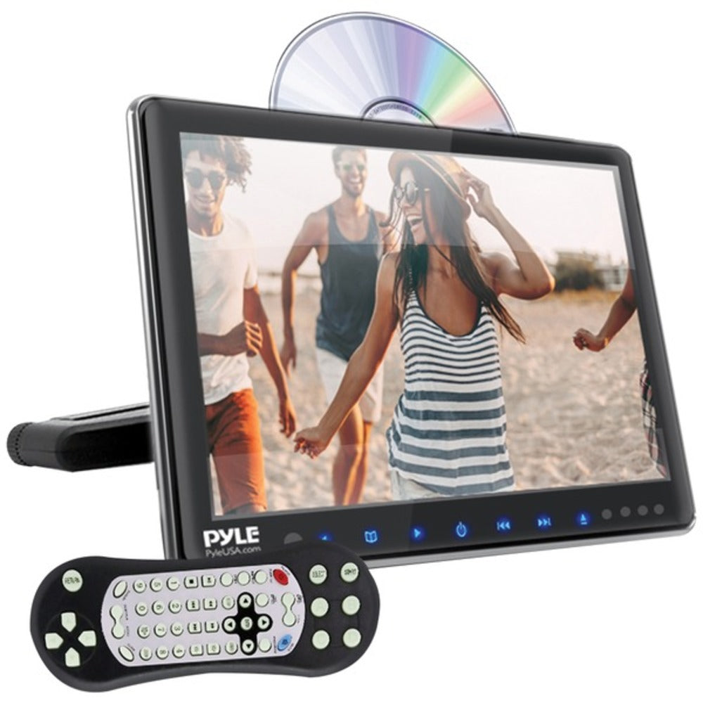 Pyle PLHRDVD904 9.4" LCD Universal Headrest Monitor with DVD/CD Player and IR and FM Transmitters - GadgetSourceUSA