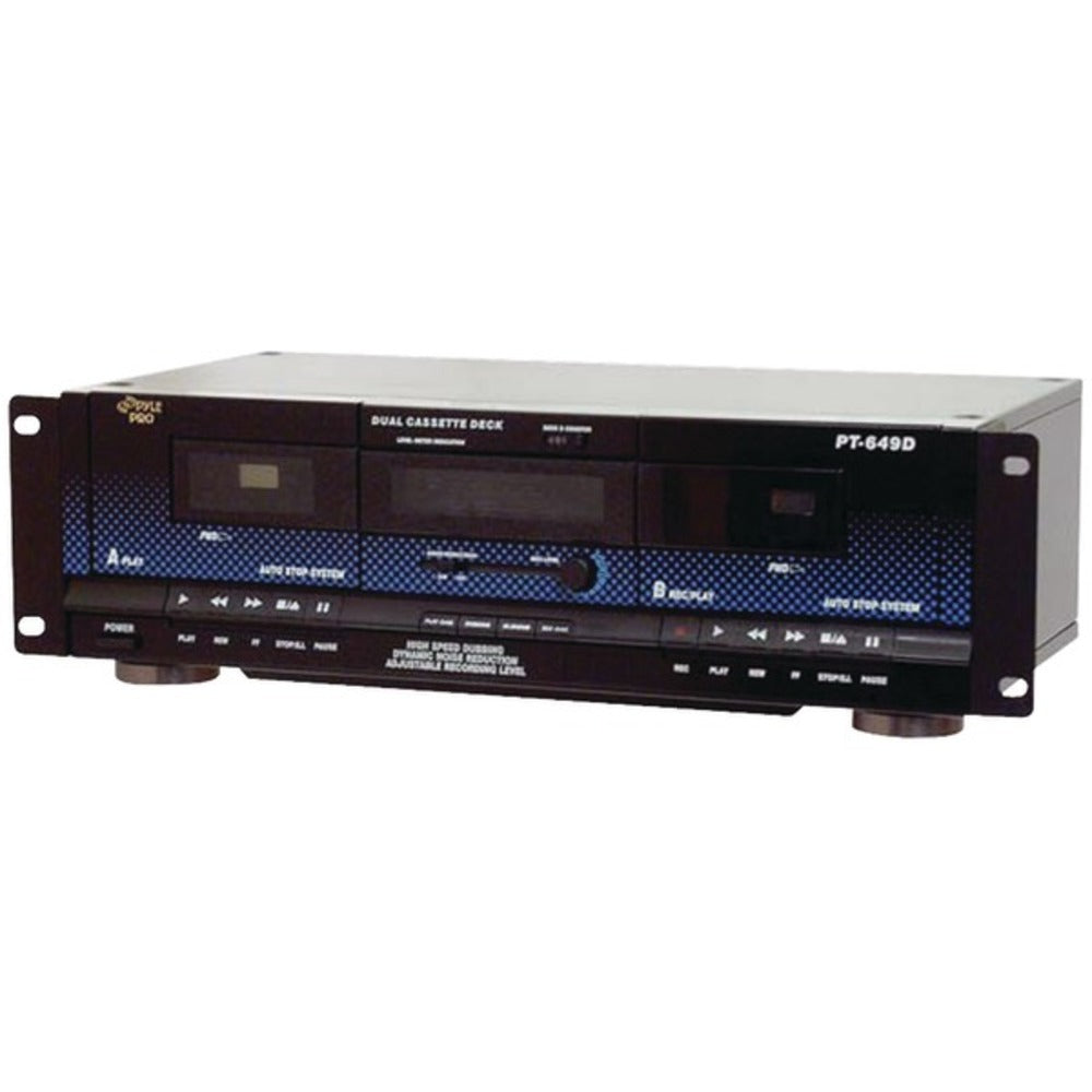 Pyle PT649D Dual Cassette Deck - GadgetSourceUSA