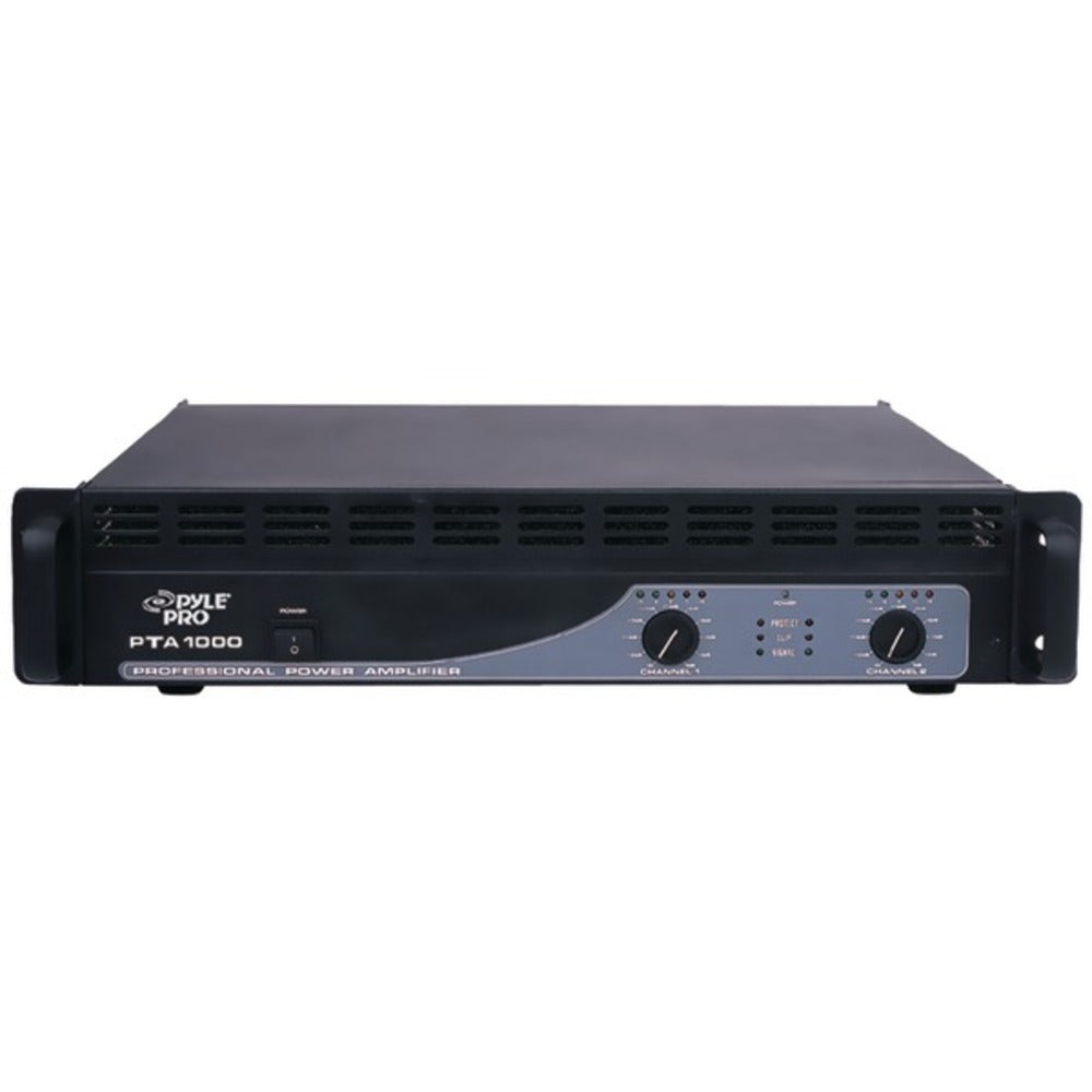 Pyle Pro PTA1000 1,000-Watt, 2-Channel Professional Power Amp with Bluetooth - GadgetSourceUSA