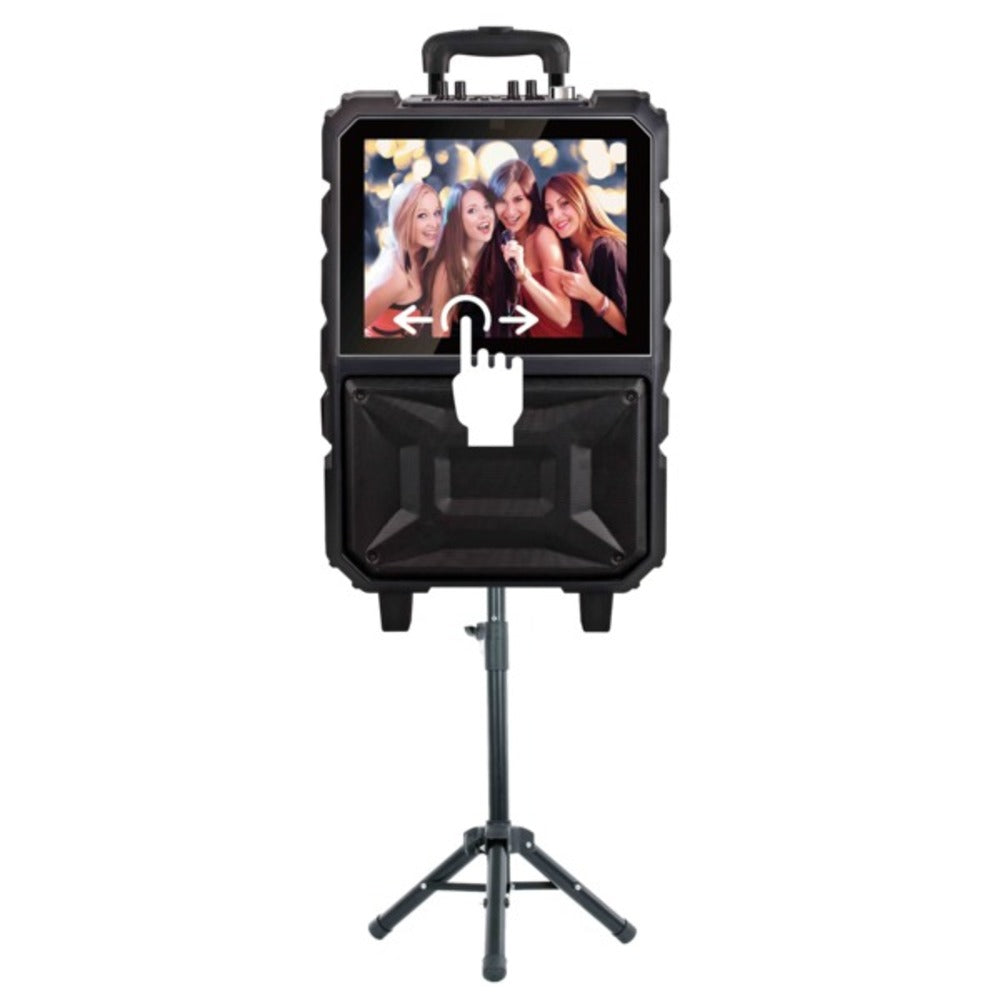 QFX KAR-920 8-Inch Portable Touch Screen Karaoke Speaker System with Bluetooth - GadgetSourceUSA