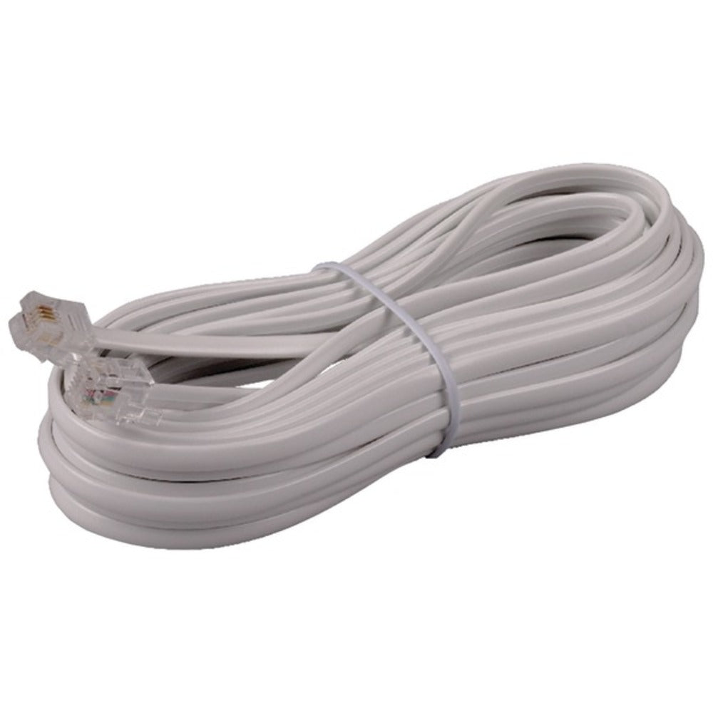 RCA TP243WHR White Phone Line Cord (25ft) - GadgetSourceUSA