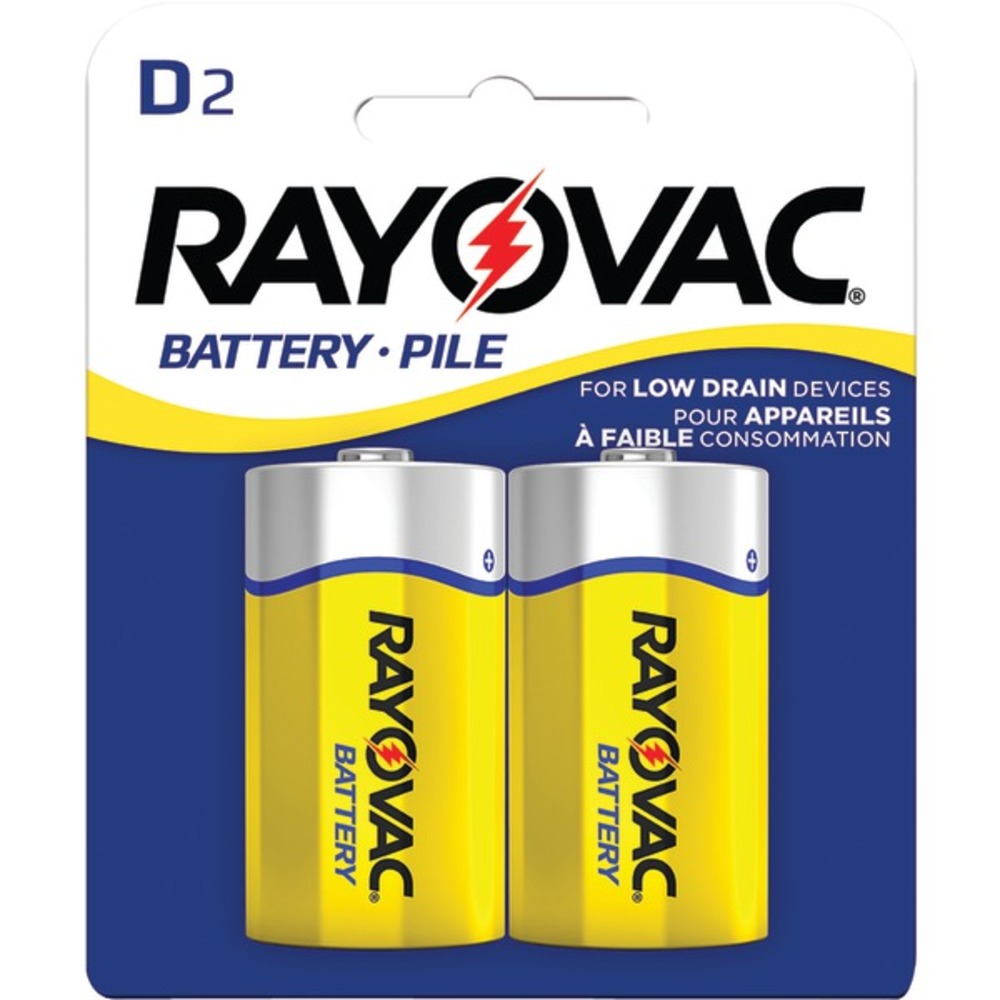 RAYOVAC 6D-2BF Heavy-Duty Carded D Batteries, 2 pk - GadgetSourceUSA