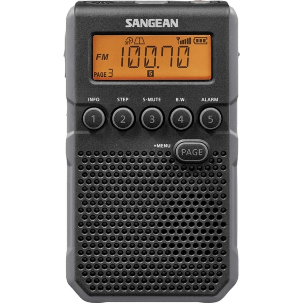 Sangean DT-800BK AM/FM/NOAA Weather Alert Pocket Radio (Black) - GadgetSourceUSA