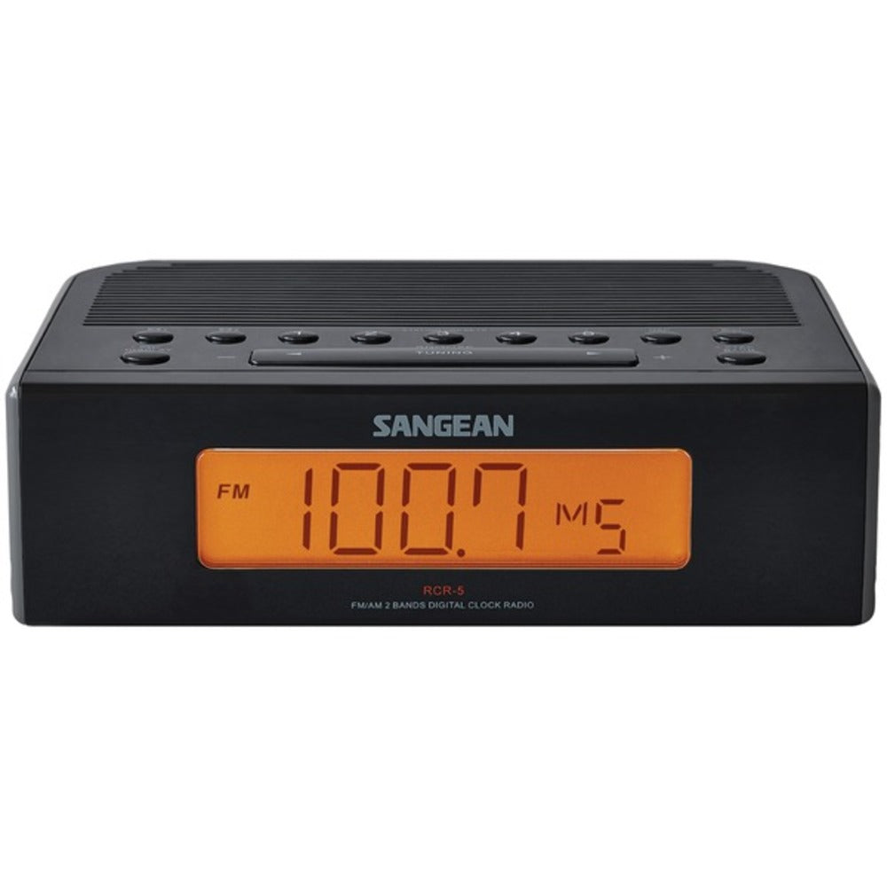 Sangean RCR-5BK AM/FM Digital Tuning Clock Radio - GadgetSourceUSA