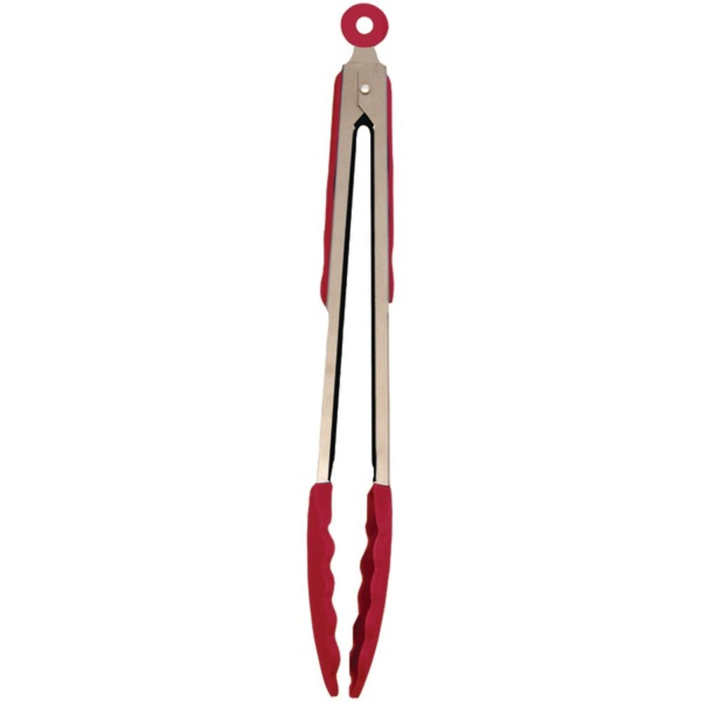 Starfrit 093291-006-0000 Red Silicone 12" Tongs - GadgetSourceUSA