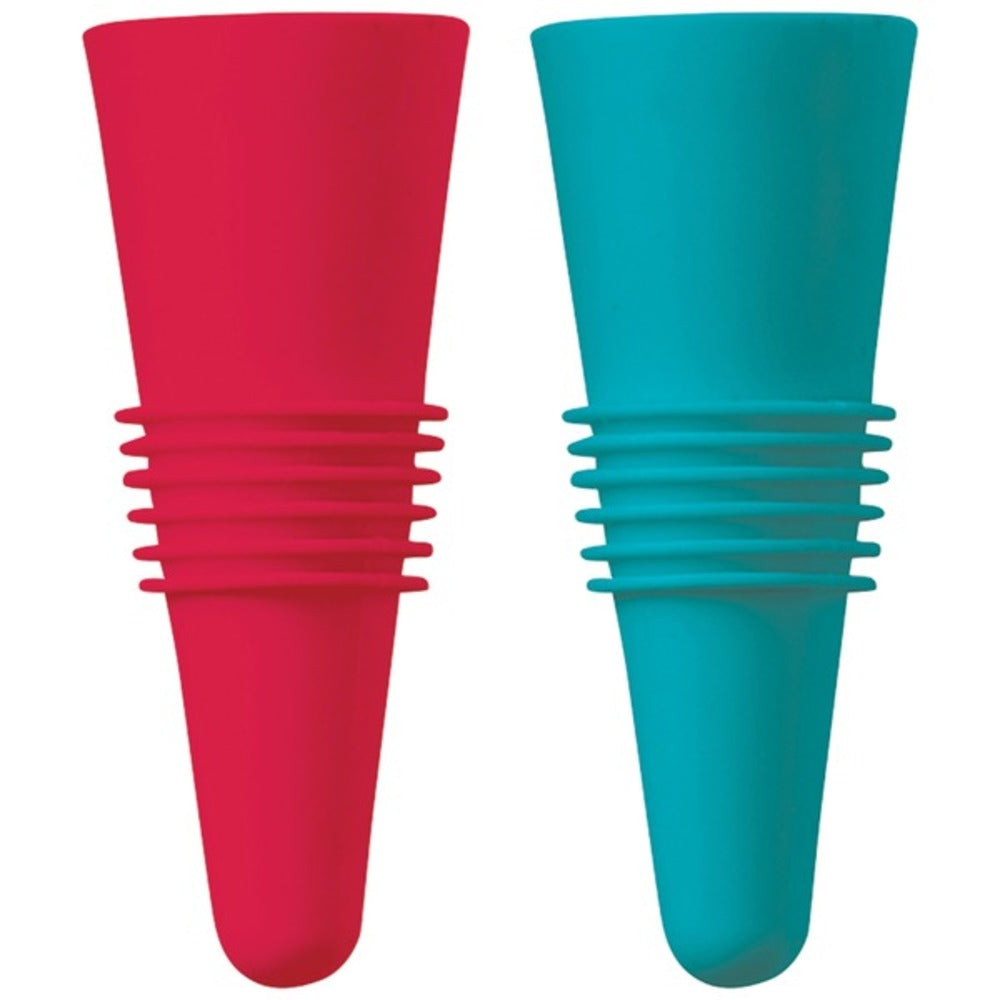 Houdini W9319 Silicone Wine Bottle Stoppers, 2 pk - GadgetSourceUSA