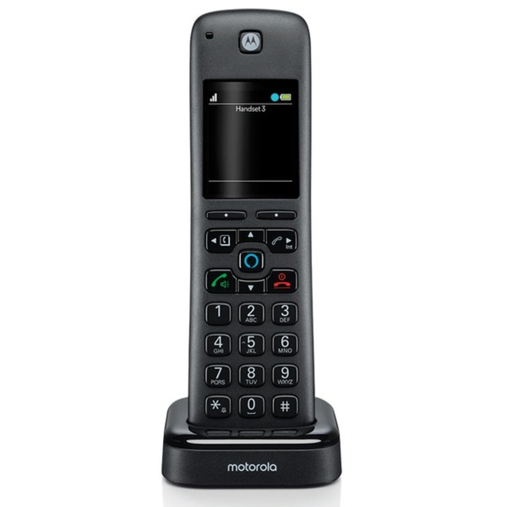 Motorola AXH Additional Handset for AX Series of Smart Cordless Phones and Answering Machines with Alexa Built-in - GadgetSourceUSA