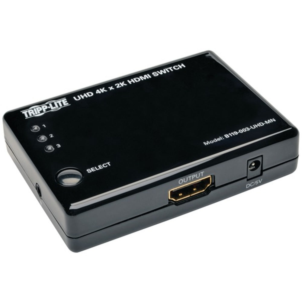 Tripp Lite B119-003-UHD-MN 3-Port HDMI Mini Switch with Remote Control - GadgetSourceUSA