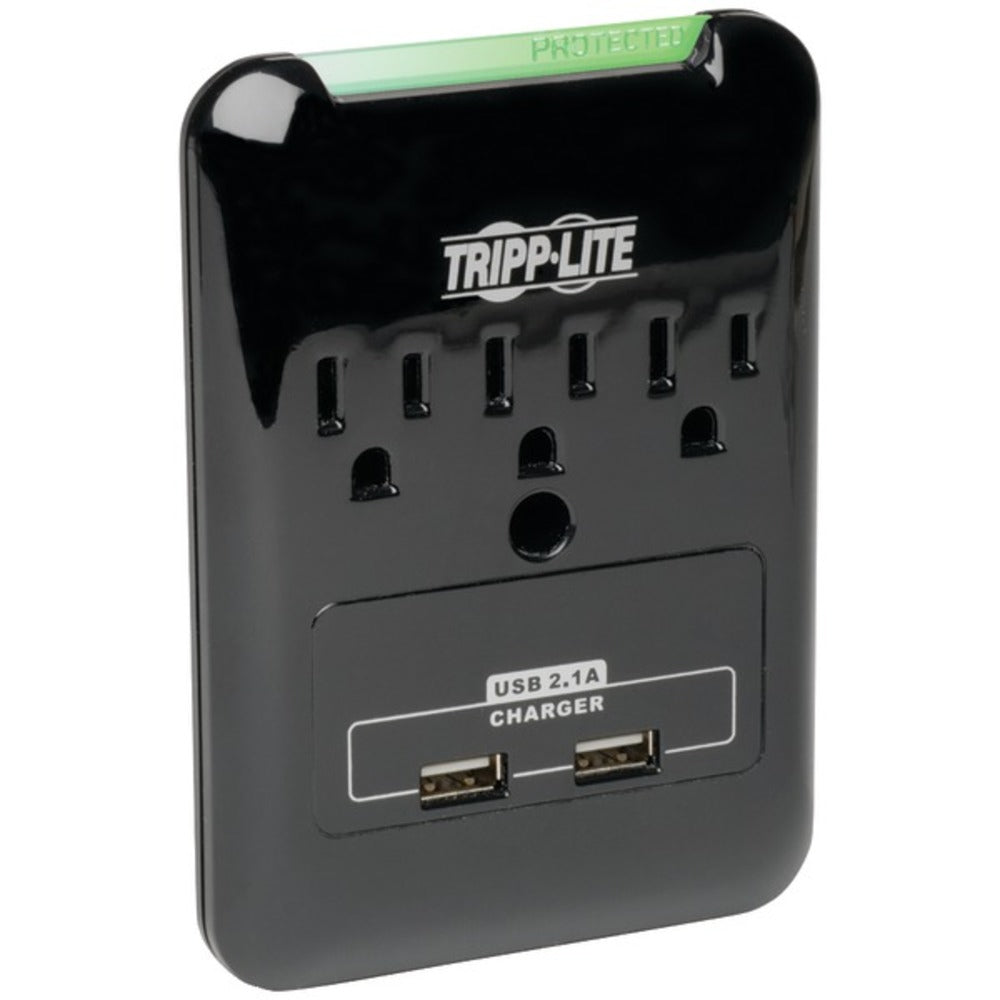 Tripp Lite SK30USB Protect It! Flat-Profile 3-Outlet Surge Protector with USB Ports - GadgetSourceUSA