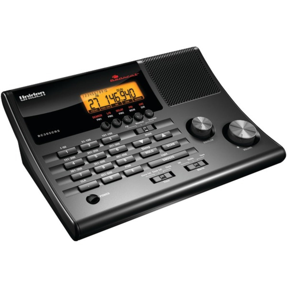 Uniden BC365CRS Alarm Clock 500-Channel Radio Scanner with Weather Alert - GadgetSourceUSA