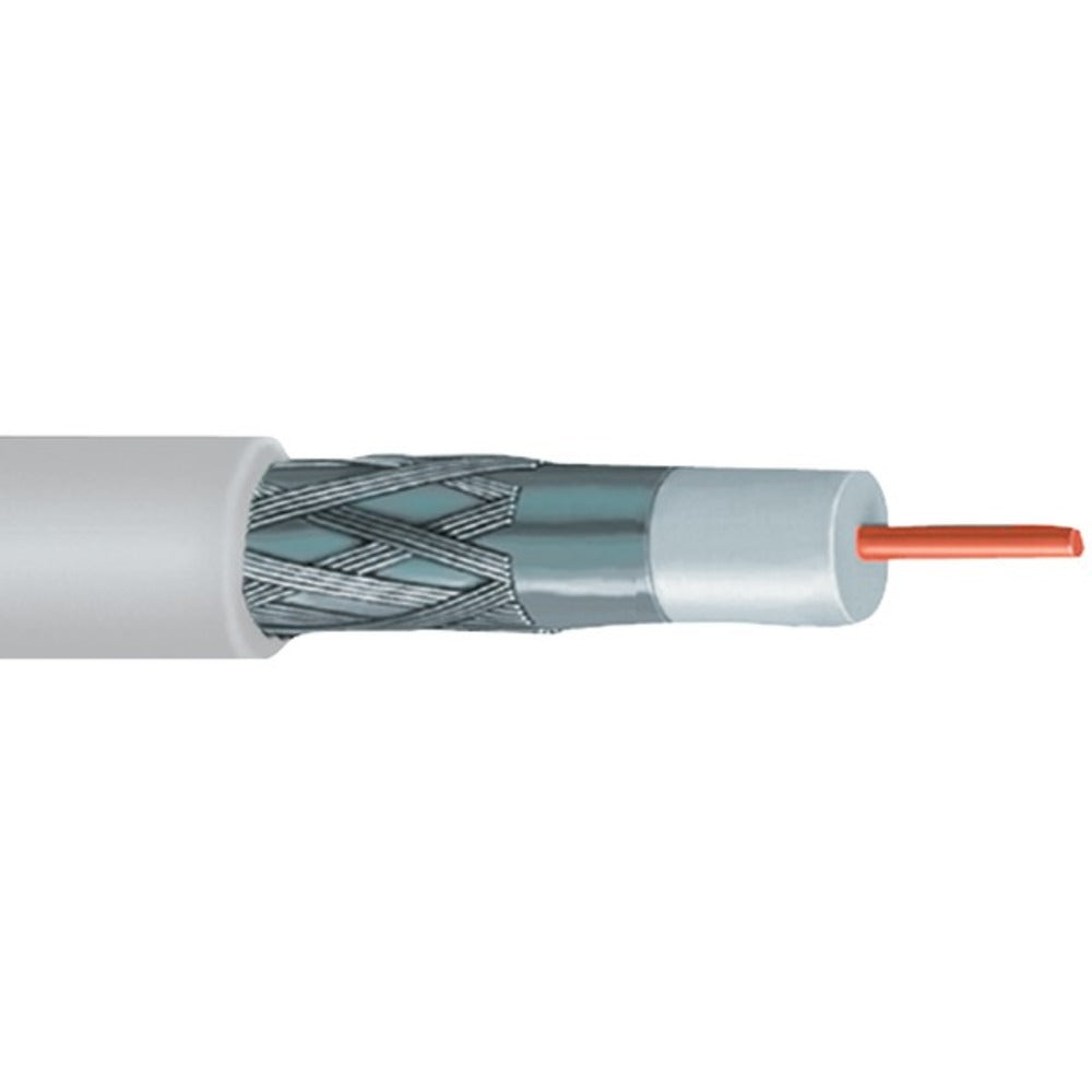 Vextra V621BW RG6 Solid Copper Coaxial Cable, 1,000ft (White) - GadgetSourceUSA