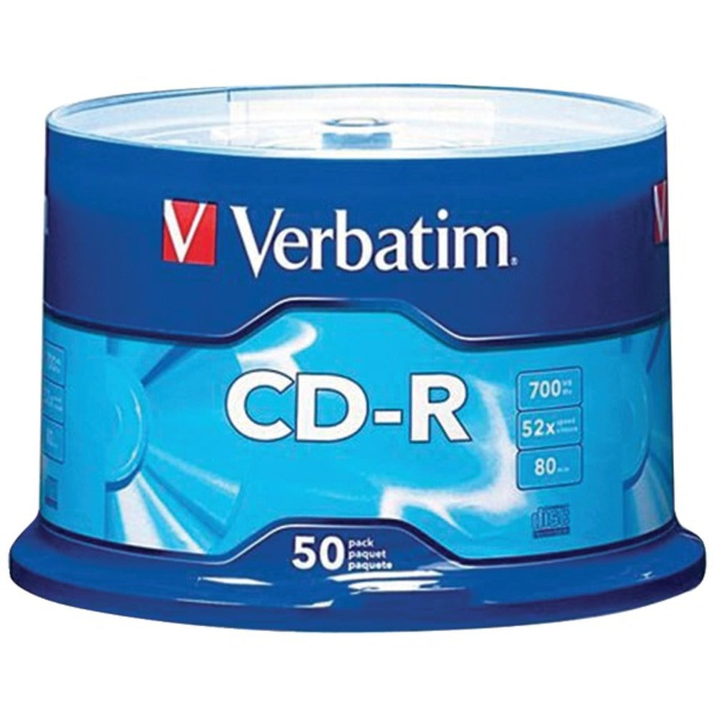 Verbatim 94691 700MB 80-Minute 52x CD-Rs (50-ct Spindle) - GadgetSourceUSA