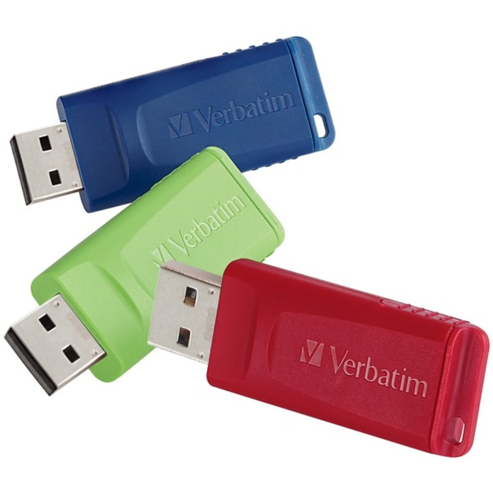 Verbatim 98703 8GB Store 'n' Go USB Flash Drives, 3 pk - GadgetSourceUSA