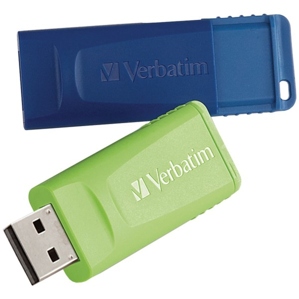 Verbatim 98713 16GB Store 'n' Go USB Flash Drive (2 pk; Blue and Green) - GadgetSourceUSA