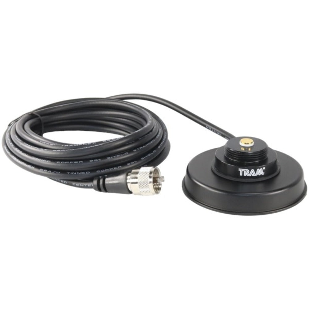 Tram 1235 3 1/4" Magnet with NMO Mounting, 17ft Cable with PL-259 - GadgetSourceUSA