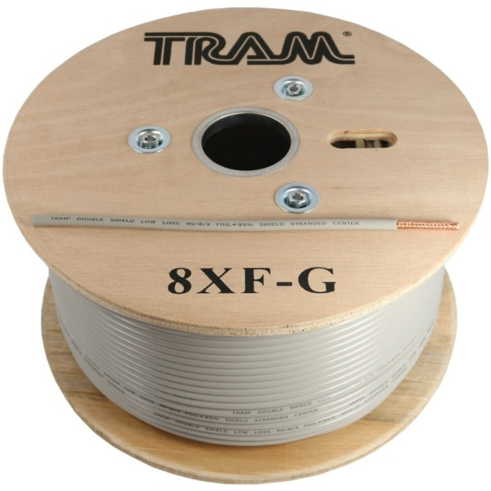 Tram 8XF-G RG8X 500ft Roll Tramflex Double Shield Coaxial Cable with Gray Jacket - GadgetSourceUSA