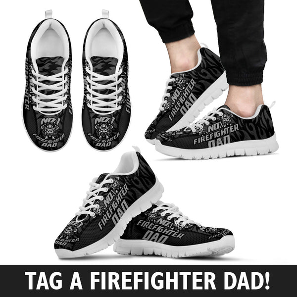 No1 Firefighter Dad Sneakers - GadgetSourceUSA