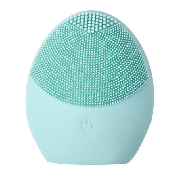 Silicon Face Cleansing Brush | Sonic Vibration Face Cleaner | Deep Pore Facial Cleansing Silicon Brush - GadgetSourceUSA