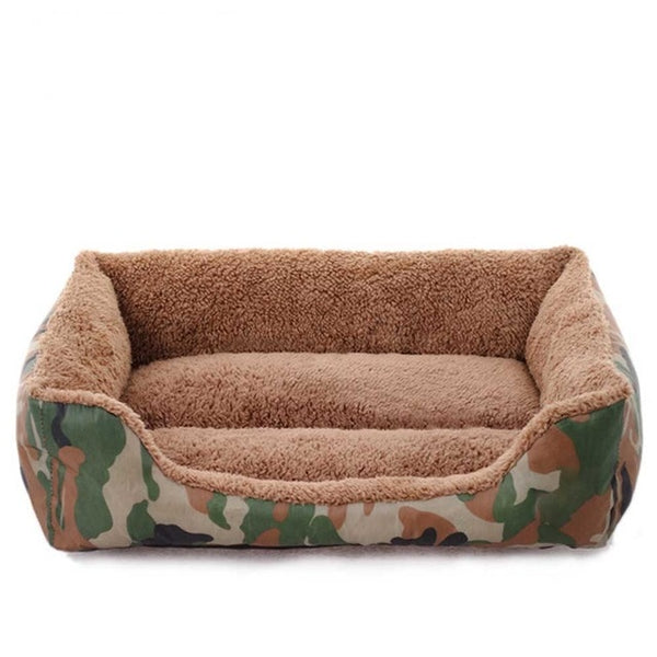 S 3XL Fleece Dog Bed Paw Pattren Waterproof Bottom Pet Sofa Mat Warm Dog Beds For Large Dogs Dropshipping cama perro - GadgetSourceUSA