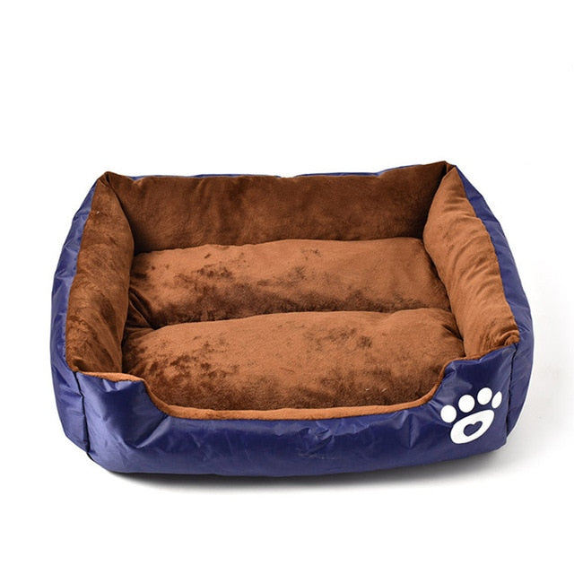 S 3XL Fleece Dog Bed Paw Pattren Waterproof Bottom Pet Sofa Mat Warm Dog Beds For Large Dogs Dropshipping cama perro - GadgetSourceUSA