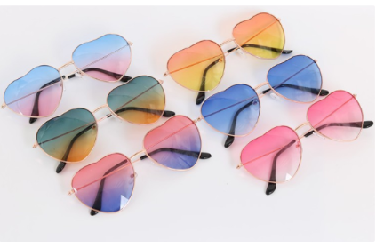 Sunglasses Heart Shaped | LeonLion 2020 Vintage Heart Women's Sunglasses | Heart Shaped Mirror Sunglasses - GadgetSourceUSA